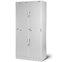 Szafa biurowa metalowa dzielona na akta szara, 900x1850x400 mm: MAGDA